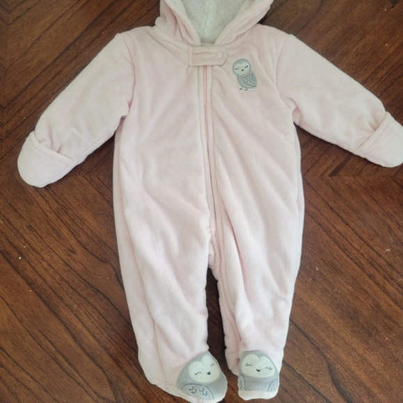 Carters One-Piece Jumpsuit Pink Size Size 6 Months Zipper - Picture 7 of 8